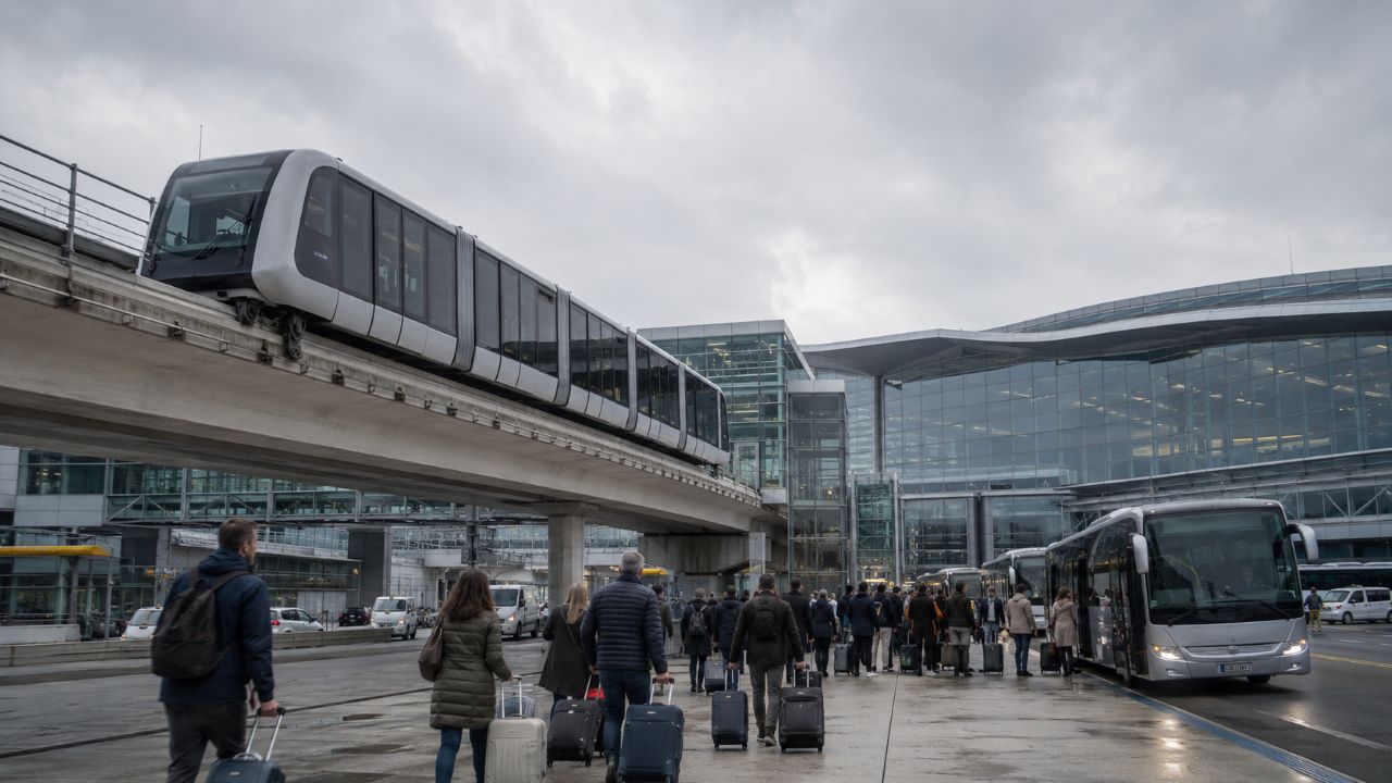 Frankfurt Havalimanı’nda Sky Line 2 treni hizmet dışı kaldı