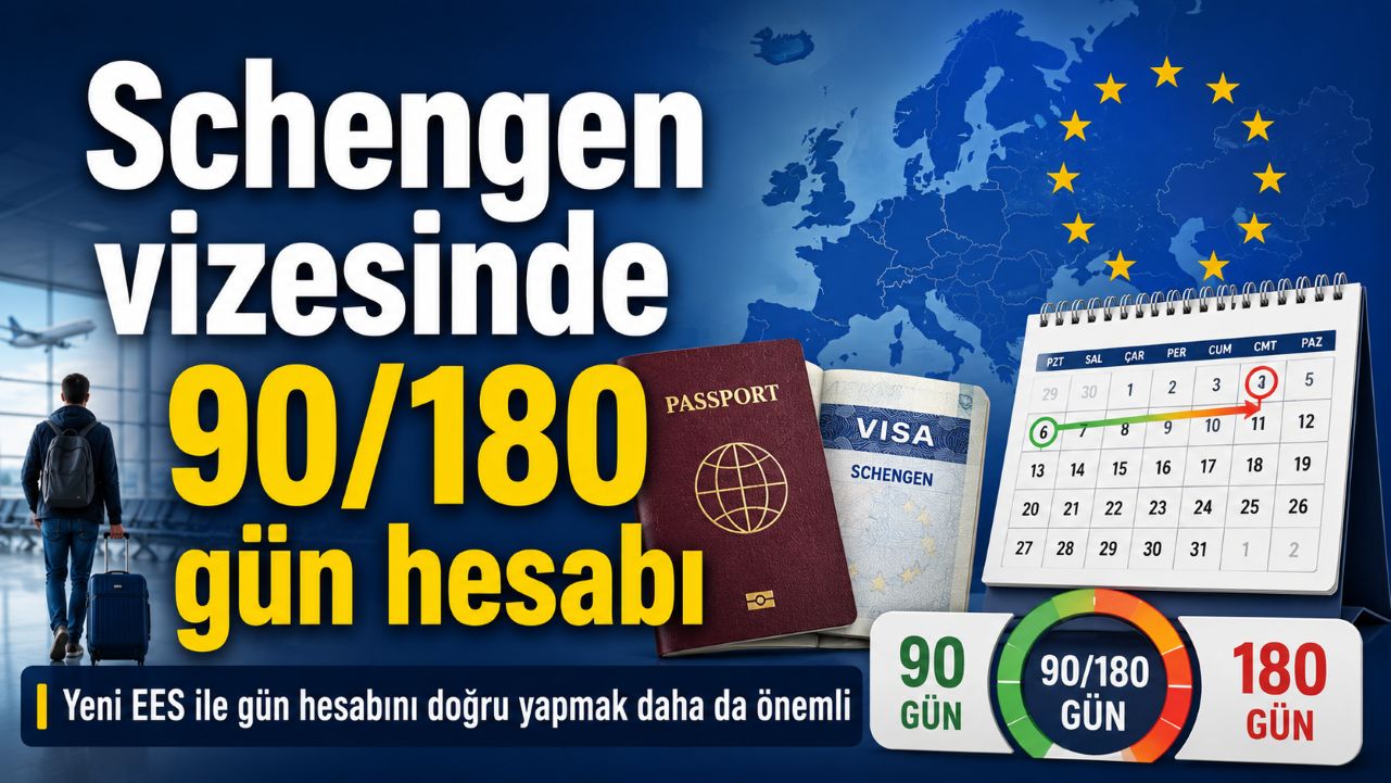 Schengen vizesi için 90/180 gün kuralı hesabı yaparken çıldıranları kurtarıyoruz!