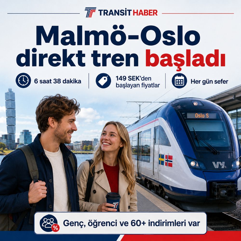 Malmö’den Oslo’ya direkt tren seferleri başladı: Türk turistler için büyüleyici bir yolculuk 2 Malmö'den Oslo'ya direkt tren seferleri