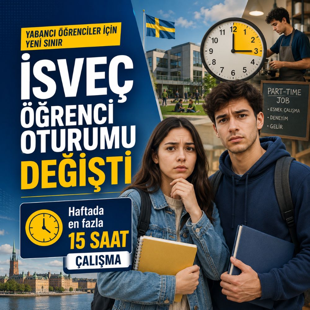 İsveç öğrenci oturumu değişti: Haftada en fazla 15 saat çalışma 3 İsveç öğrenci oturumu değişti: Haftada en fazla 15 saat çalışma