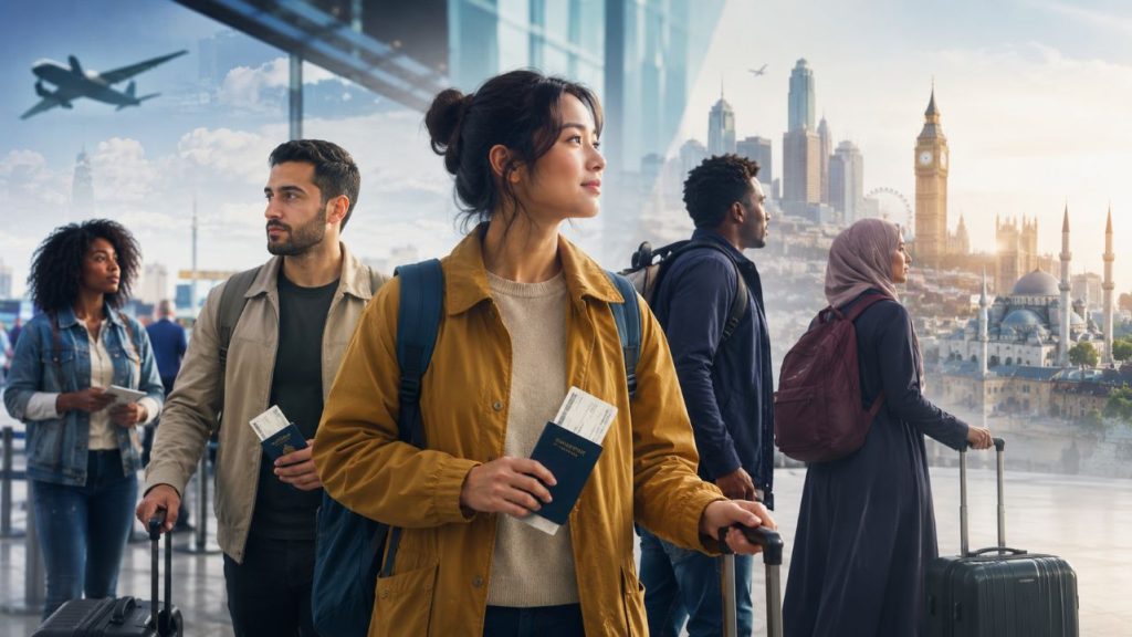 Göç, oturum izni ve yurt dışına yerleşme süreçlerini anlatan görsel
