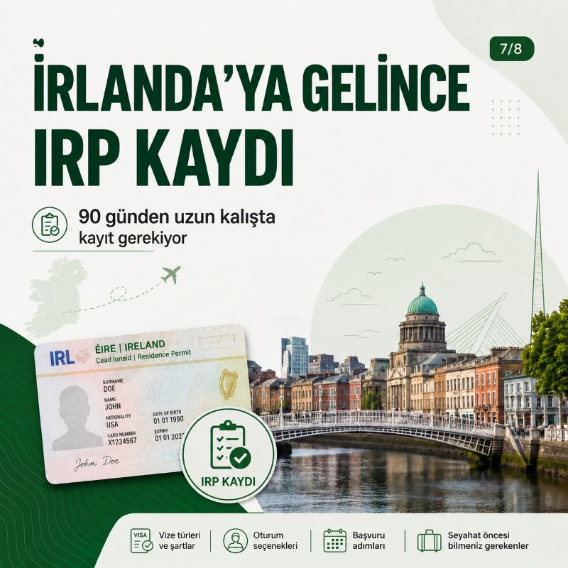 İRLANDA’YA GELİNCE IRP KAYDI
