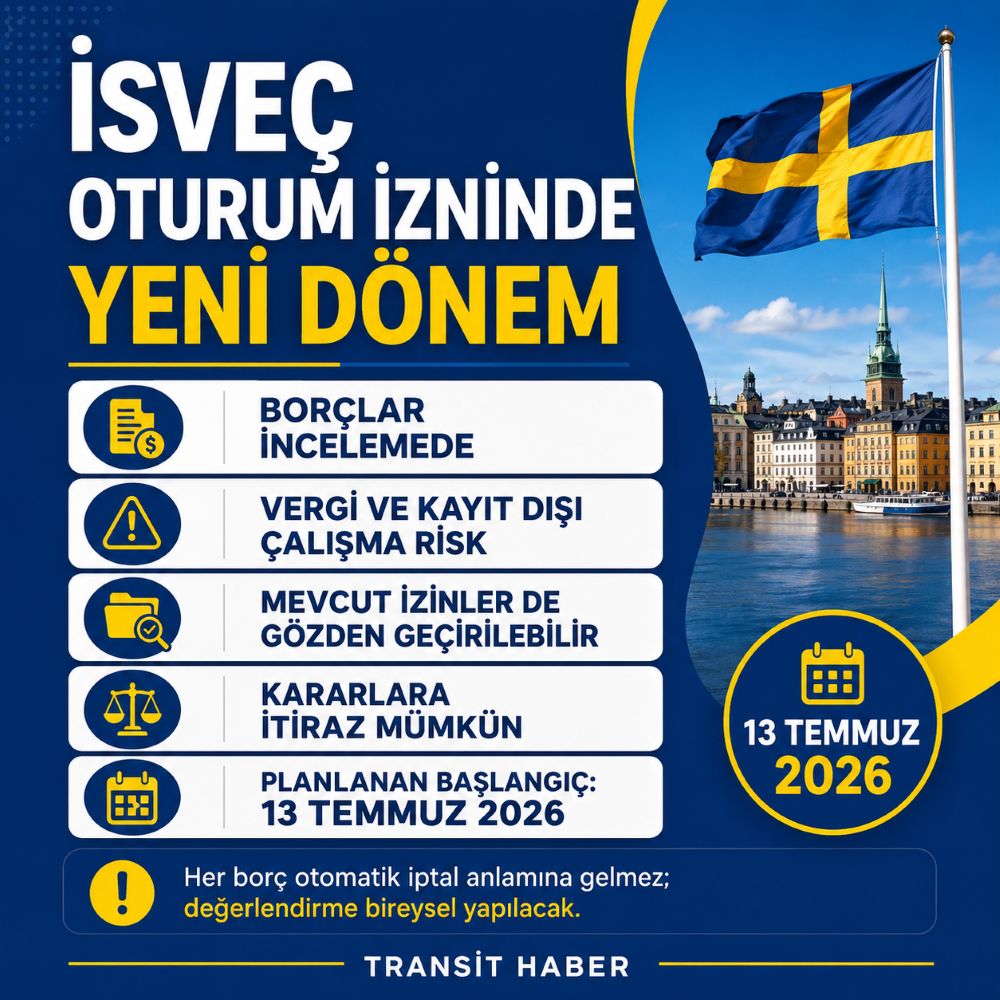 İsveç’te oturum izni bulunanlar için yeni dönem başlıyor.