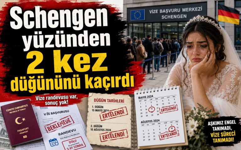 Almanya vizesi bekleme süresi, bu kez bir düğün hikâyesiyle gündeme geldi.