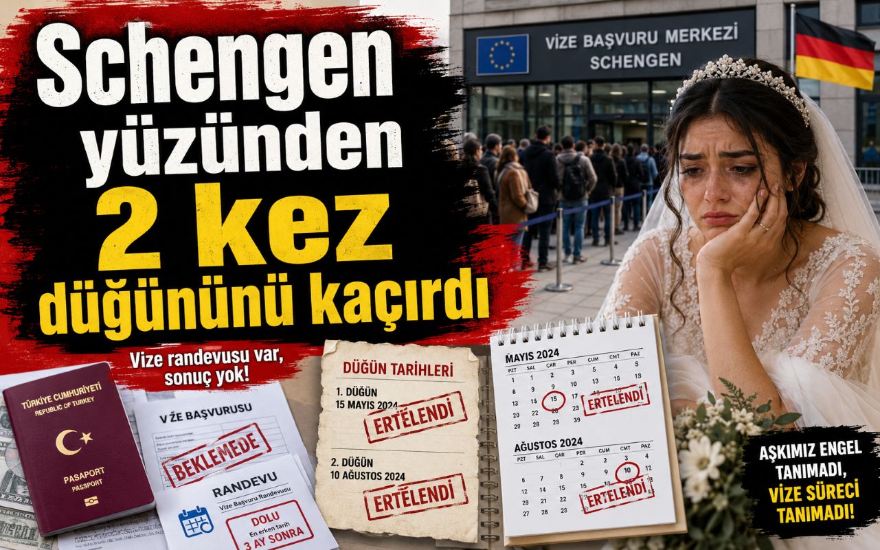 Almanya vizesi bekleme süresi düğün erteletti