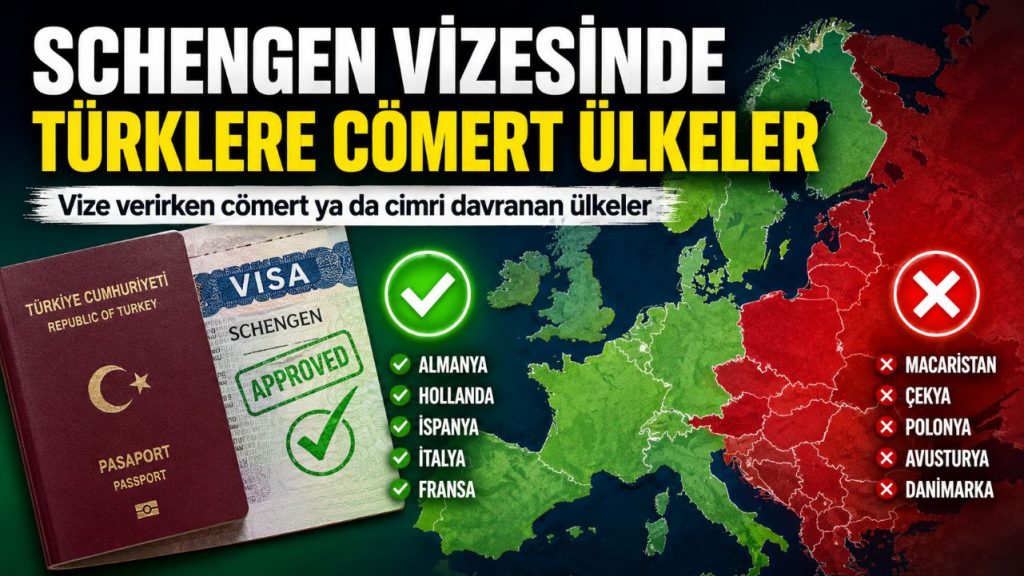 Türklere Schengen vizesi verirken cömert ya da cimri davranan ülkeler