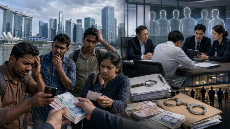 Sahte çalışma izni belgeleri için 14 bin Singapur dolarından fazla ödeme yapan altı yabancı Singapur çalışma izni dolandırıcılığı vakasının mağduru oldu. Ayrı operasyonda 139 hayalet çalışan şüphesiyle 14 kişi gözaltına alındı.