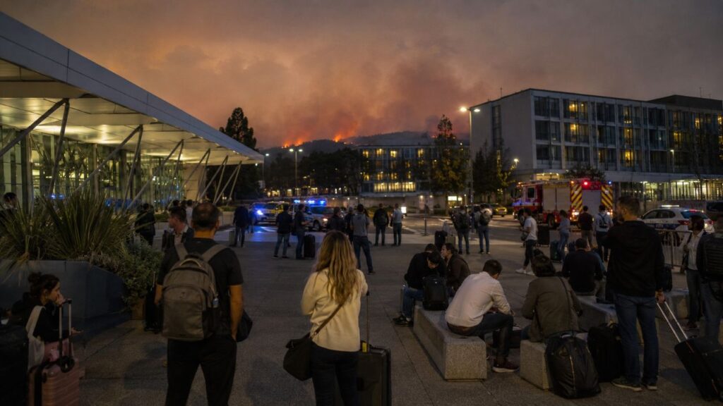 Bordeaux Havalimanı çevresindeki oteller yangın nedeniyle tahliye edildi. Uçuşlar sürüyor; terminaller gece konaklamasına kapalı. Tramvay bazı ara durakları kullanmıyor.