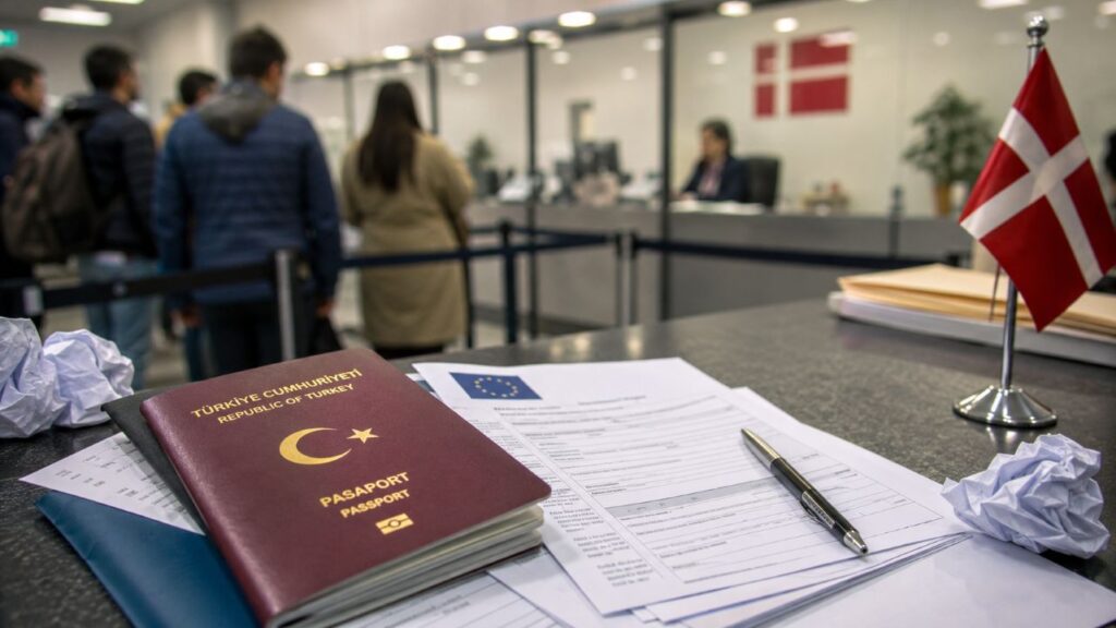 Danimarka Schengen vize başvurusu duyurusunu yeniledi: Bulmaca gibi açıklama 1 Danimarka Ankara Büyükelçiliği 29 Temmuz’da vize duyurusunu yeniledi. Yeni Danimarka Schengen vize başvurusu duyurusuna göre sıra tarihi ifadesi ‘30 Nisan’dan itibaren yapılan başvurular’ olarak değişti.