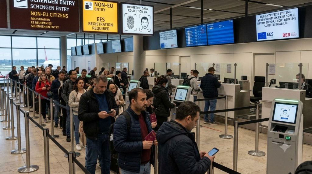 Ryanair uyarısını genişletti: 16 Avrupa havalimanında EES kuyruğu riski 1 EES kuyruğu görülen havalimanları listesi genişliyor