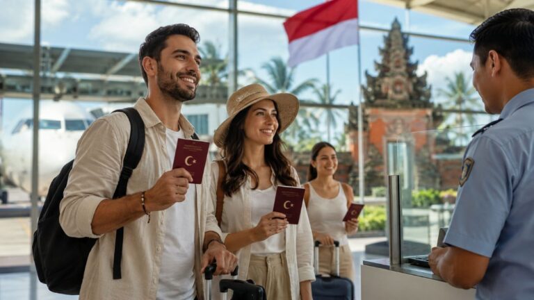 Türkler için Endonezya kaç gün vizesiz 30 günlük muafiyet ücretsiz ama uzatılamıyor. All Indonesia varış kartı ve Bali’nin 150 bin rupilik turist vergisi ayrı yükümlülük.