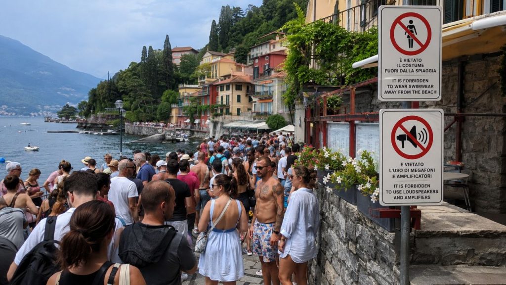 Turistlere kıyafet cezası: İtalya Varenna’da mayoyla veya üstsüz gezenlere 200 euroya kadar ceza 1 İtalya Varenna'da turistlere plaj kıyafetiyle şehirde dolaşma yasağı, cezası ağır