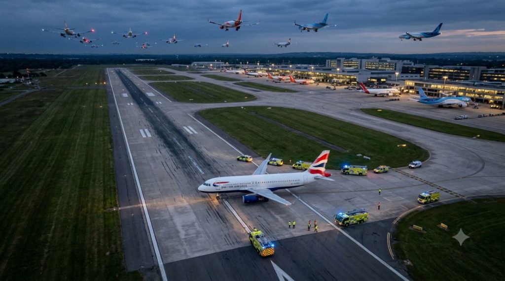 Londra'da Gatwick'in pisti kapandı: 9 uçak yakıt acil durumu ilan etti 1 Londra'da dokuz uçak yakıt acil durumu ilan etti