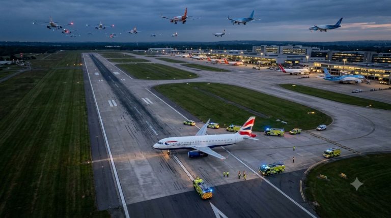 Londra'da dokuz uçak yakıt acil durumu ilan etti
