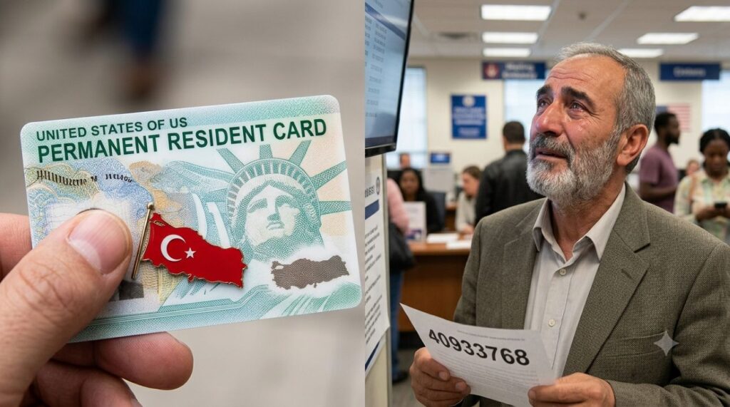 Green Card çekilişi için Türkiye'nin şansı döndü 1 Green Card çekilişinde Türkiye’nin de yer aldığı Avrupa bölgesi için kesme sıra numarası eylül ayında 47 bin 500’e yükselecek