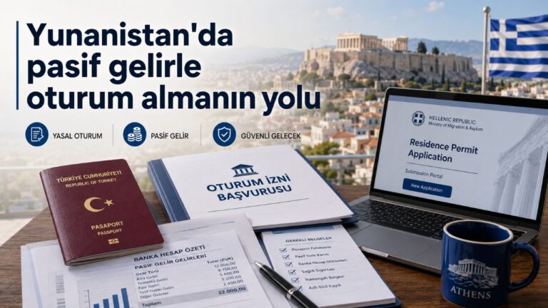 Yunanistan I.8 tipi pasif gelir oturumu için güncel rehber: Aylık 3.500 avroluk mali yeterlilik, üç yıllık oturum, aile başvurusu, belgeler, ücretler ve çalışma yasağı.