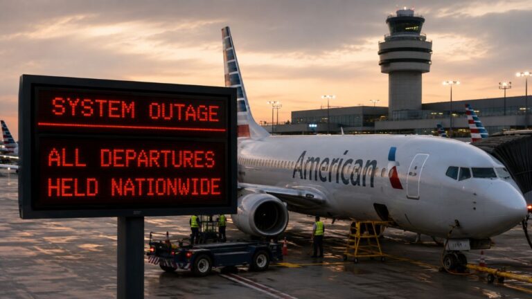 48 dakikalık American Airlines sistem arızası: 1100 gecikme, 221 iptal!