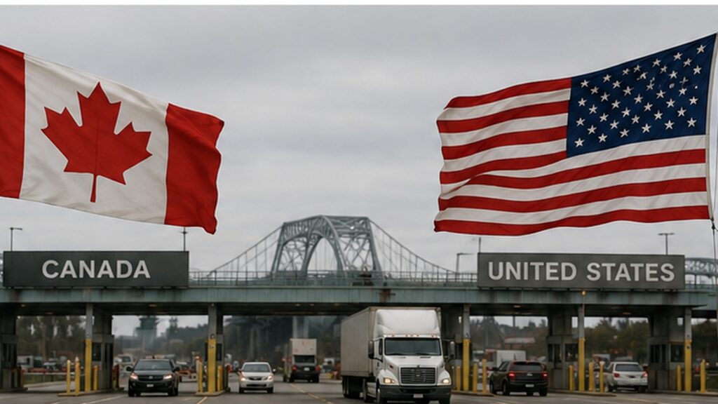 ABD–Kanada kavgası ticareti aştı: Ottawa egemenliği savunma hattına geçti 1 ABD Kanada ticaret savaşı gündeminde Amerika Birleşik Devletleri ve Kanada bayrakları.