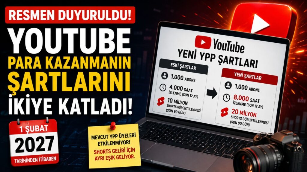 YouTube para kazanmanın şartlarını ikiye katladı 2 Youtube para kazanma şartlarını zorlaştırdı