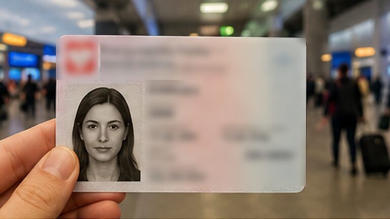 Antalya uçuşunda değiştirilmiş kimlik kontrolünü temsil eden havalimanında kimlik kartı görüntüsü