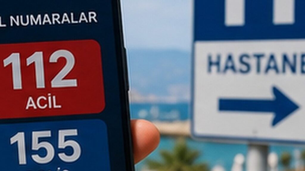 Atención sanitaria en Turquía sin hablar turco con un teléfono de emergencias y señal de hospital