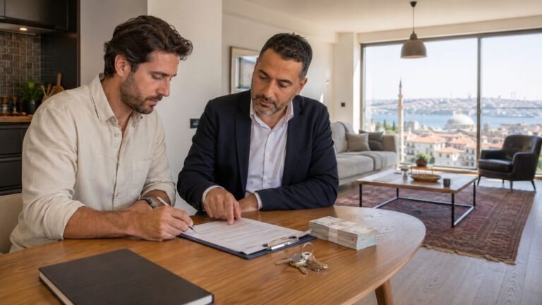 Interior de una vivienda de alquiler en Turquía antes de la firma del contrato