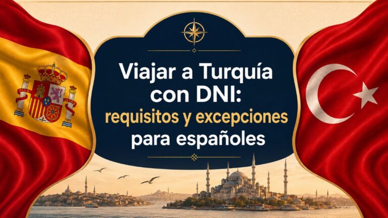 Viajar a Turquía con DNI: requisitos y excepciones 2026