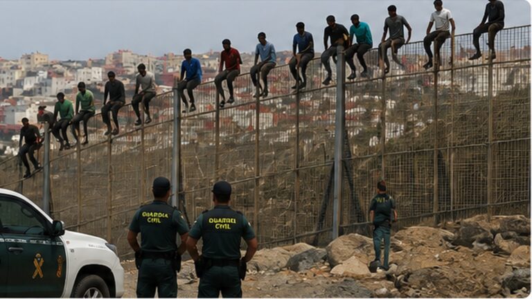 Ceuta sınırında göç hareketliliği ve sınır çiti