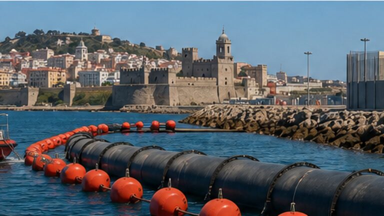 Ceuta deniz bariyeri ve Tarajal mendireğinde kurulan yüzer sınır sistemi