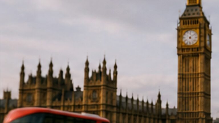 İngiltere ETA kurallarındaki değişikliği temsil eden Londra Westminster ve Big Ben görüntüsü