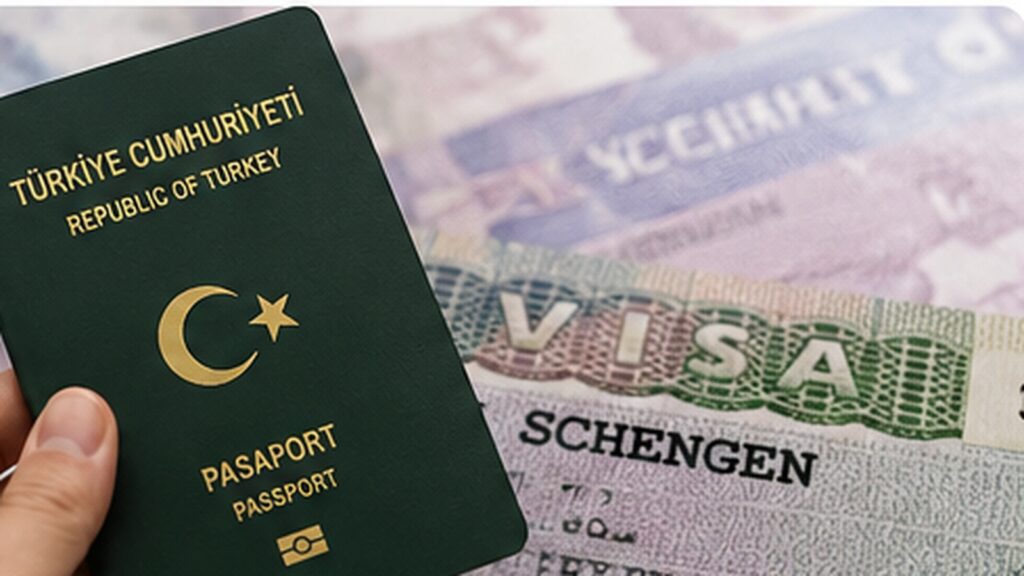 İtalya öğrenci vizesi için Türk pasaportu ve Schengen vizesini gösteren yakın plan haber görseli