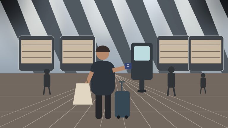 Japonya tax free alışveriş kapsamında havalimanında vergi iadesi işlemi yapan turist