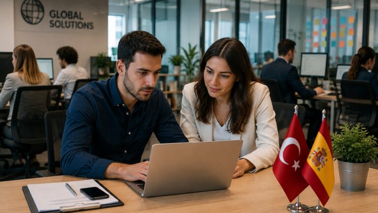Ciudadanos españoles realizando un trámite consular en Turquía para renovar el pasaporte
