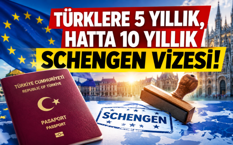 Türklere 5 yıllık Schengen vizesi