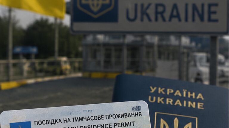 Ukrayna sınır kapısında geçici oturum kartı ve Ukrayna pasaportu