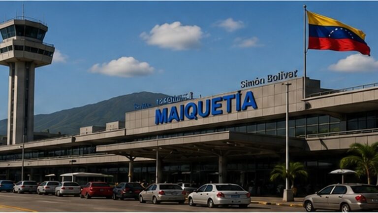 Venezuela havalimanı açılışı kapsamında Maiquetía Simón Bolívar Havalimanı terminal binasını gösteren temsili görsel