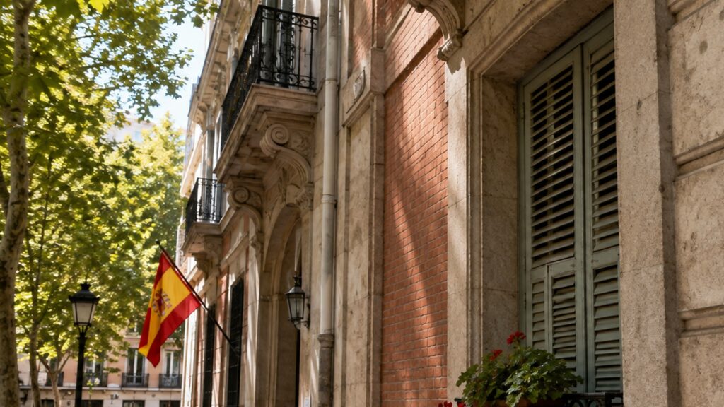 Yahya Kemal en Madrid, escena editorial inspirada en una calle histórica de la capital española