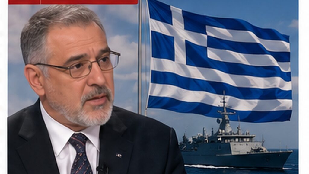 Eski CIA görevlisi: “Yunanistan Türkiye’den korktuğu için İsrail’e yöneliyor” 1 Yunanistan İsrail ilişkileri tartışmasını eski CIA görevlisi John Kiriakou ve Yunanistan bayrağıyla temsil eden yazısız görsel
