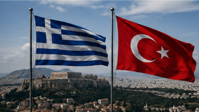 Türkiye vize serbestisi gündeminde Yunanistan ve Türkiye bayrakları
