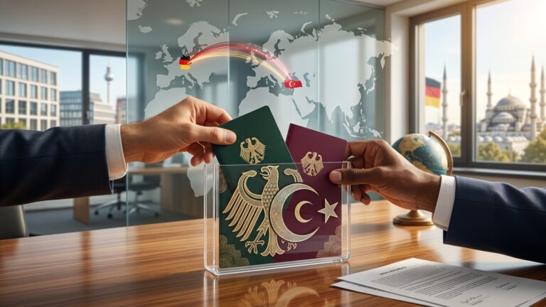 Alman vatandaşlığı ve çifte vatandaşlık başvurusu: Türk ve Alman pasaportlarının temsili görseli