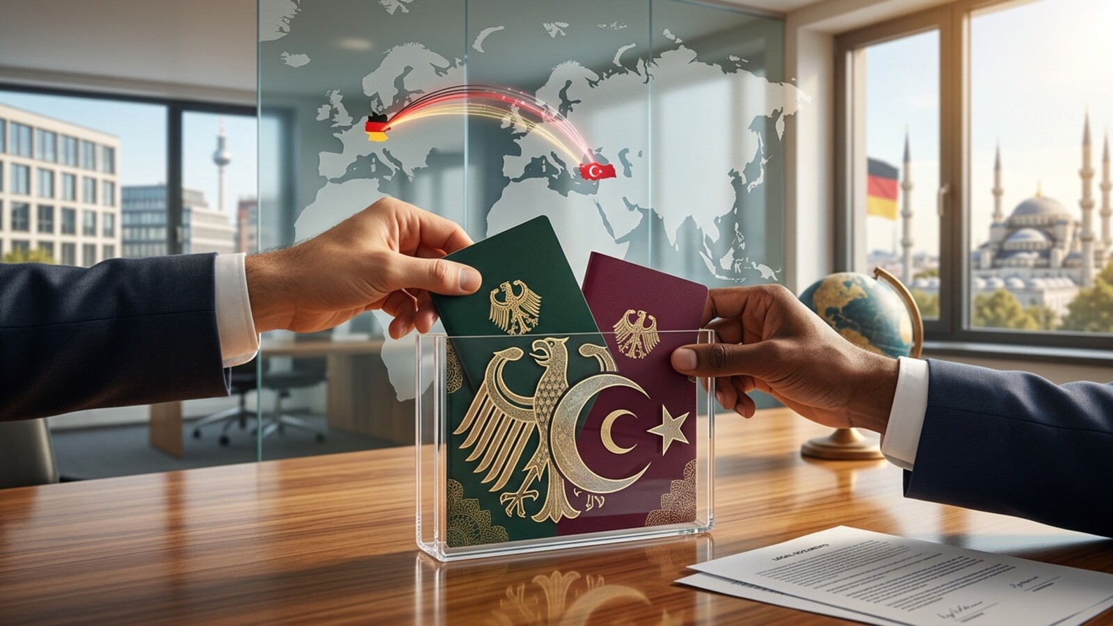 Alman vatandaşlığı artık en erken 5 yılda: Türkler iki pasaportu nasıl alacak? 1 Alman vatandaşlığı ve çifte vatandaşlık başvurusu: Türk ve Alman pasaportlarının temsili görseli