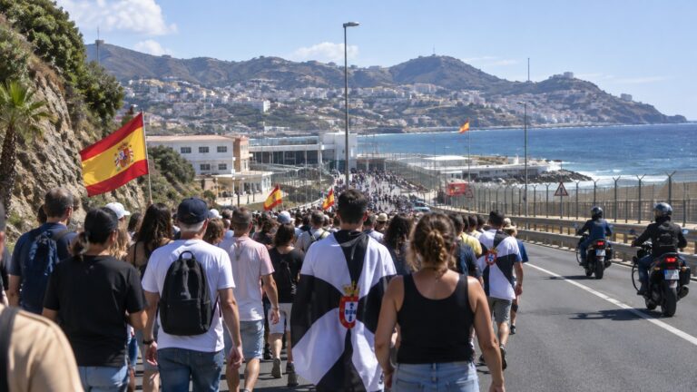 Ceuta’da binlerce kişi Tarajal sınırına yürüdü