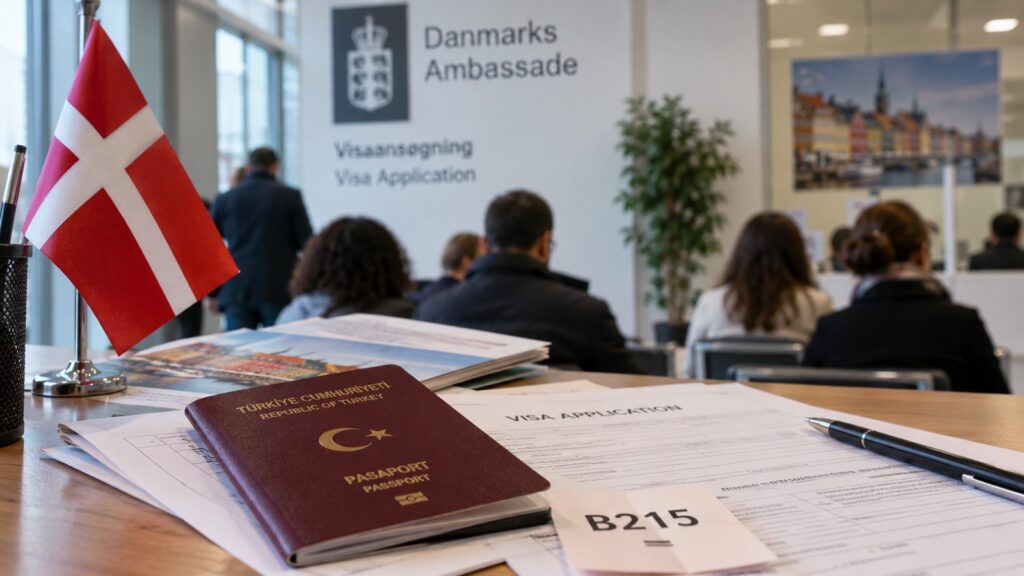 Danimarka vize kuyruğu 10 gün kısaldı: Sıra 16 Haziran’a geldi 1 Danimarka vize kuyruğu için Türkiye’den vize başvuru evrakları ve Danimarka bayrağı