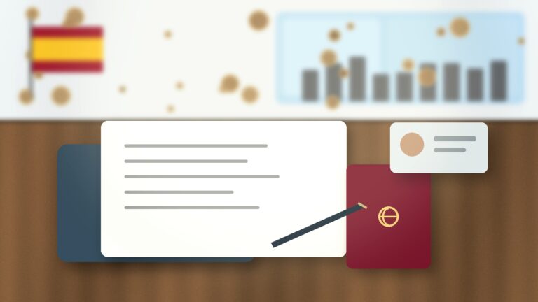 Inscripción consular en Turquía con pasaporte español, formulario y prueba de residencia sobre una mesa