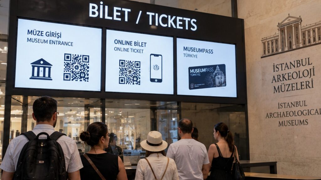 MuseumPass Türkiye para españoles: visitantes esperando para entrar en un museo turco