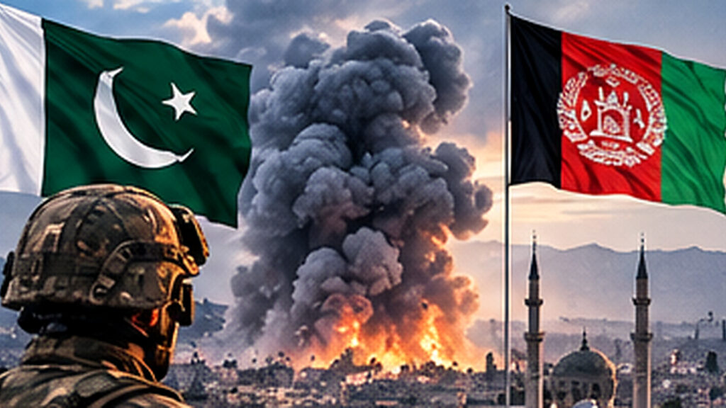 Pakistan Afganistan'da 10 noktayı vurdu: Kabil dört sivilin öldüğünü açıkladı 1 Pakistan Afganistan hava saldırısı konulu haber için Pakistan ve Afganistan bayrakları ile sınırdaki çatışma ortamını temsil eden yapay zekâ görseli; gerçek operasyon fotoğrafı değildir.