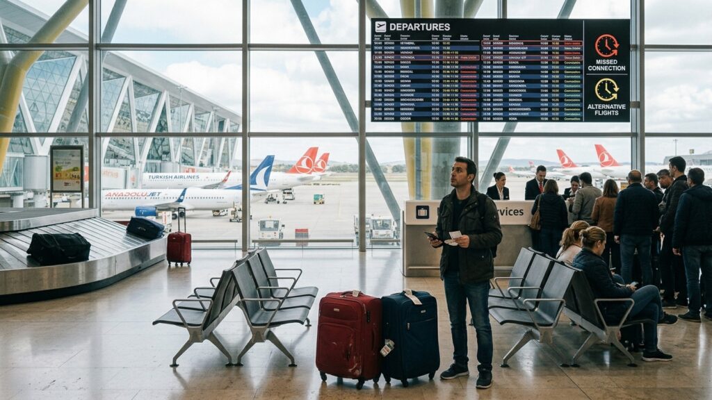 Conexión en estambul — Perder una conexión en Estambul con billetes separados: equipaje y alternativas