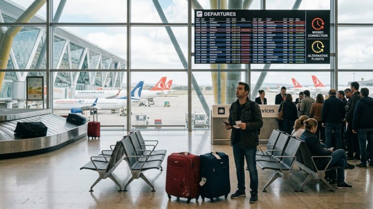 Conexión en estambul — Perder una conexión en Estambul con billetes separados: equipaje y alternativas