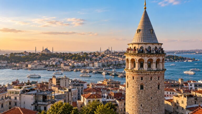 Precios de museos en Turquía 2027, vista de la Torre de Gálata y Estambul