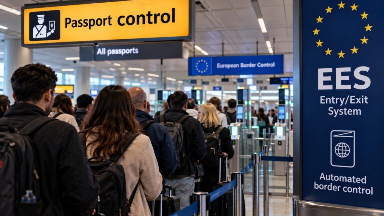 Schiphol EES kuyruğu için konuya uygun özgün temsili haber fotoğrafı